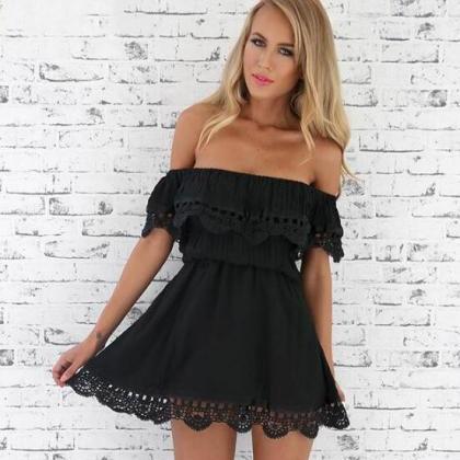 Sexy Lace One-shoulder Dress