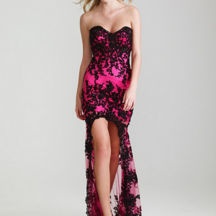 Lace Set Auger Strapless Gown