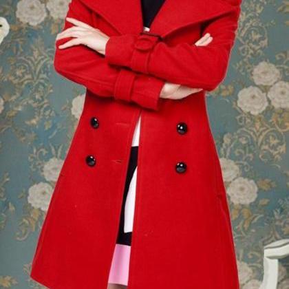 Beautiful Red Fashion Coat