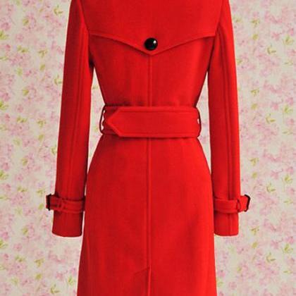 Beautiful Red Fashion Coat