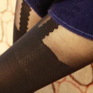 Sexy Black Sheer Patchwork Leggings