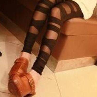 Black Bandage Design Sexy Leggings