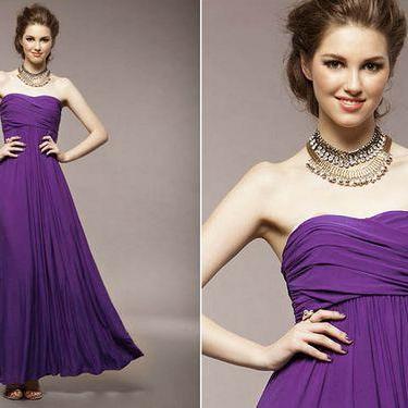 Purple Luxury Ankle Length Tube Dress