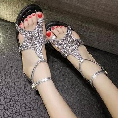 Five-pointed Star Diamond Roman Sandals