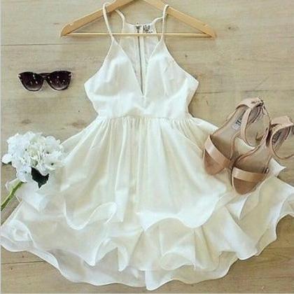 Sexy White Chiffon Dress
