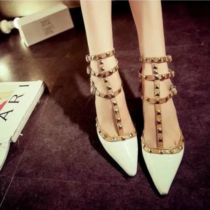 Gorgeous Rivet High Heels Fashion Shoes