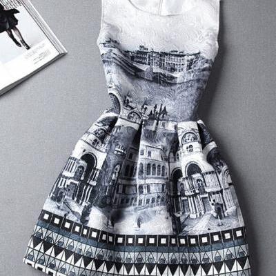 Printed sleeveless dresses