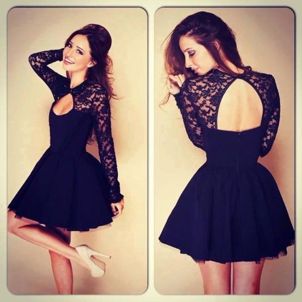 Sexy Fashion Black Lace Dress
